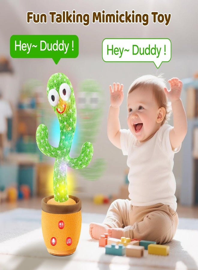 SANJOIN Rechargeable Dancing Talking Cactus Toy for Baby Toddler, Boys Girls Gifts Singing Mimicking Toys Recording Repeating What You Say with 120 English Songs - Image 2